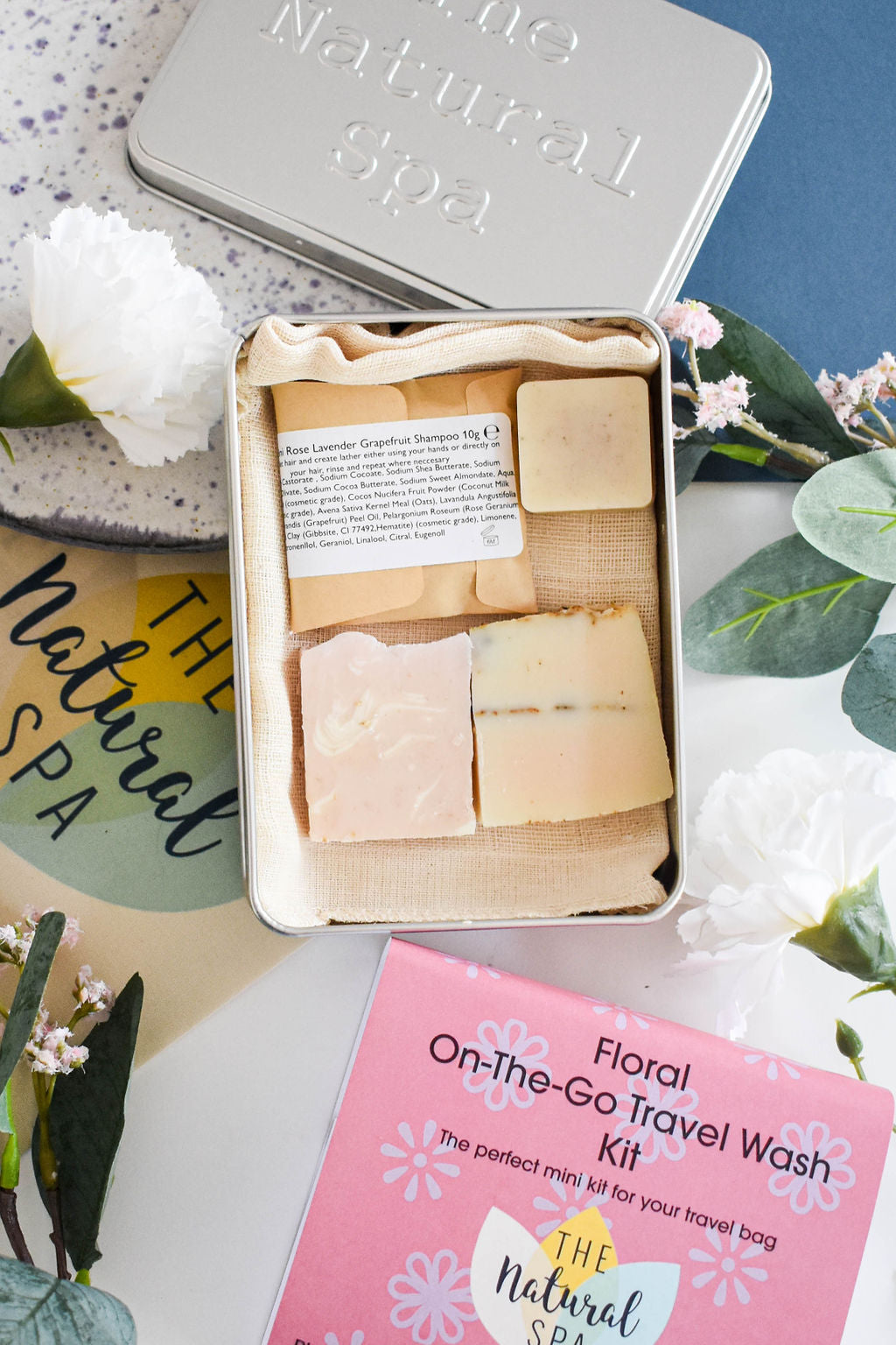 Earth Mini Reise-Waschset | Natürliches „On the Go“ Shampoo, Conditioner & Seifen-Set | Vegane, plastikfreie Haarpflege | Perfektes Reisegeschenk