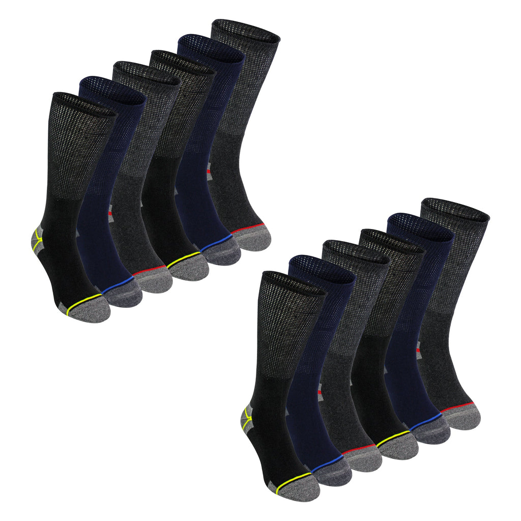 Multipack Mens Diabetic Work Socks | Non Elastic Breathable Diabetic Socks