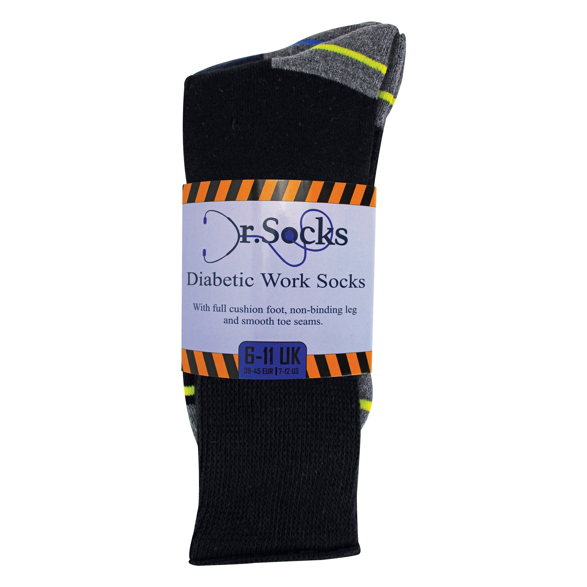 Multipack Mens Diabetic Work Socks | Non Elastic Breathable Diabetic Socks