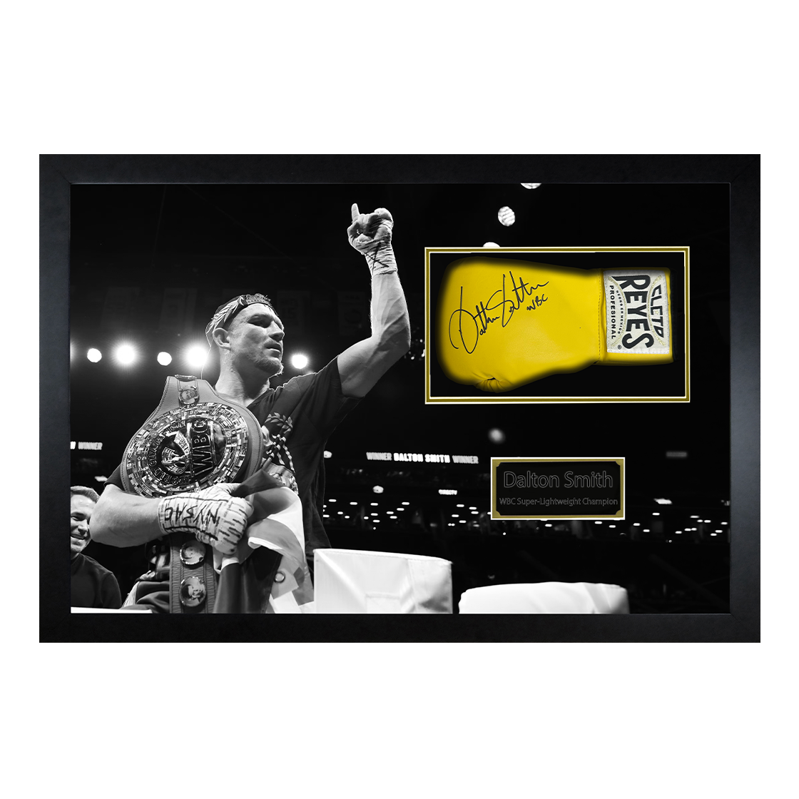 Dalton Smith Signed Cleto Reyes Glove Iconic Frame