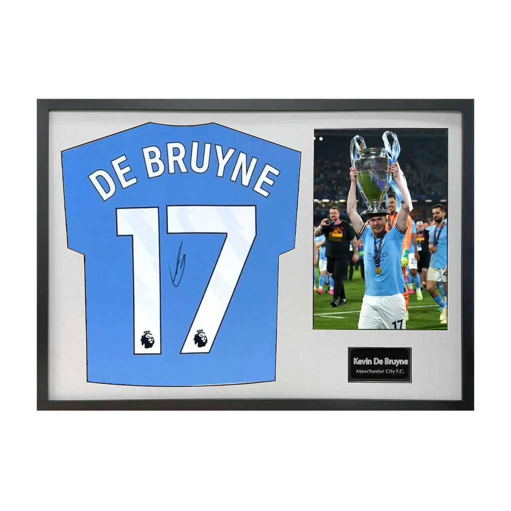 Kevin De Bruyne Signed Manchester City Shirt Classic Frame