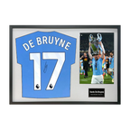 Kevin De Bruyne Signed Manchester City Shirt Classic Frame
