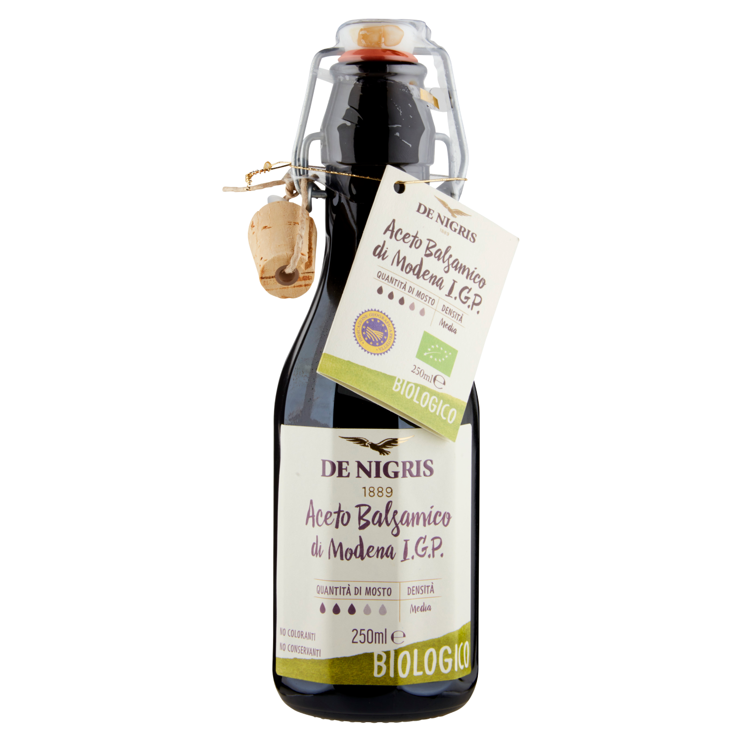 De Nigris Organic Balsamic Vinegar of Modena PGI 250ml