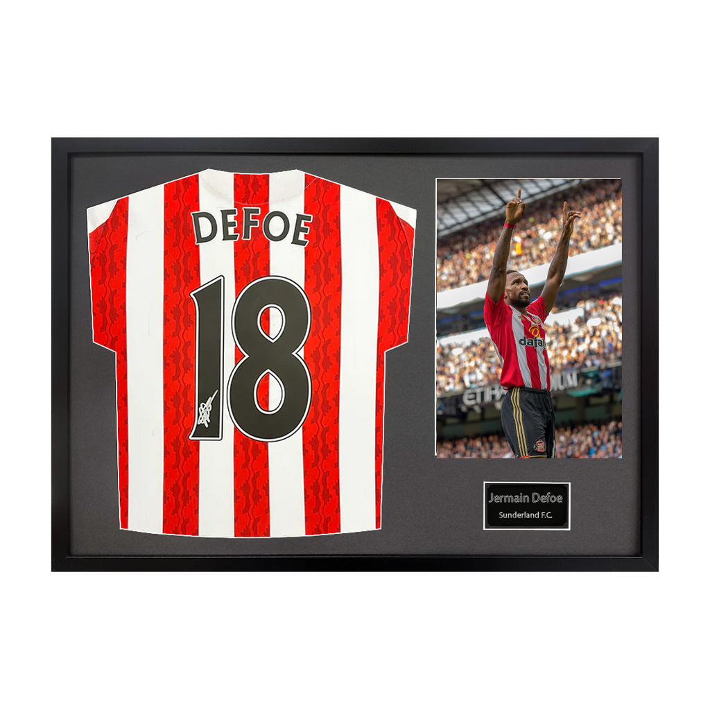 Jermain Defoe Signed Sunderland Shirt Classic Frame