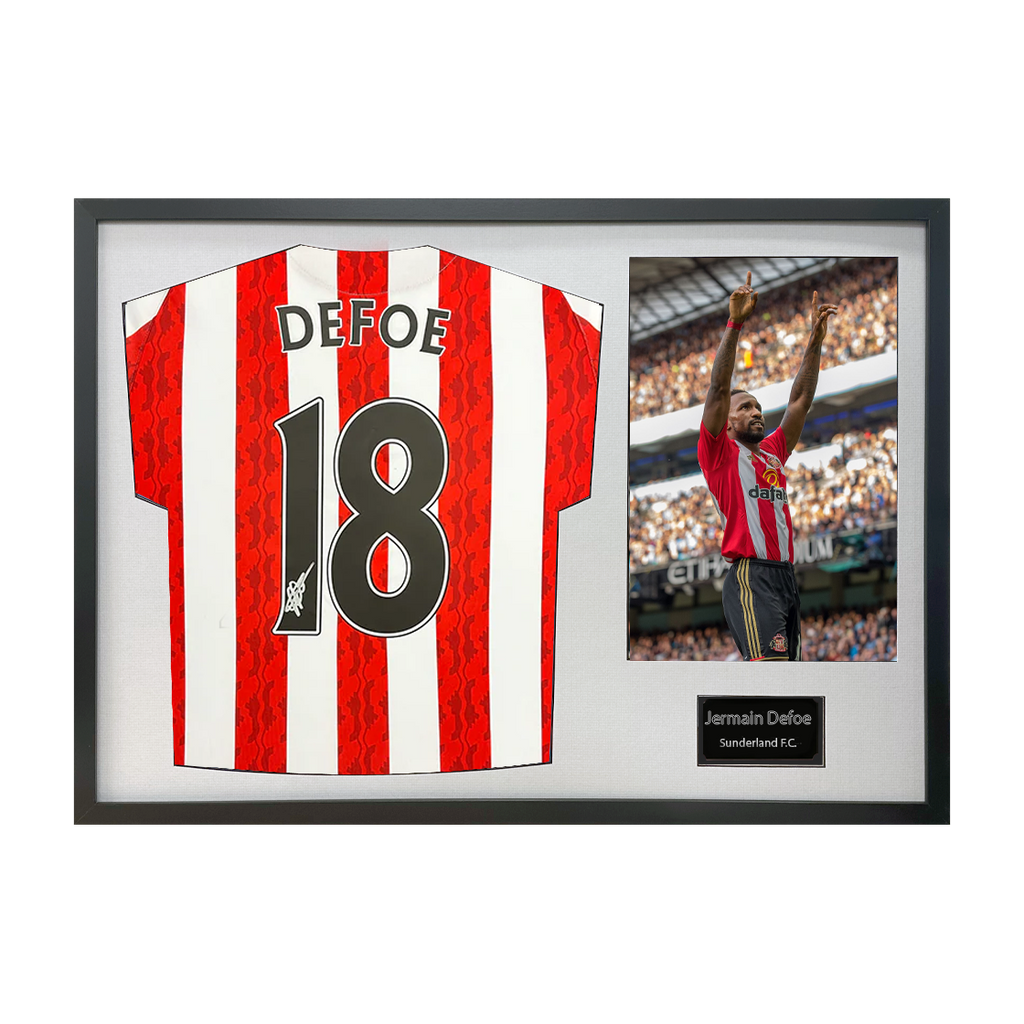 Jermain Defoe Signed Sunderland Shirt Classic Frame