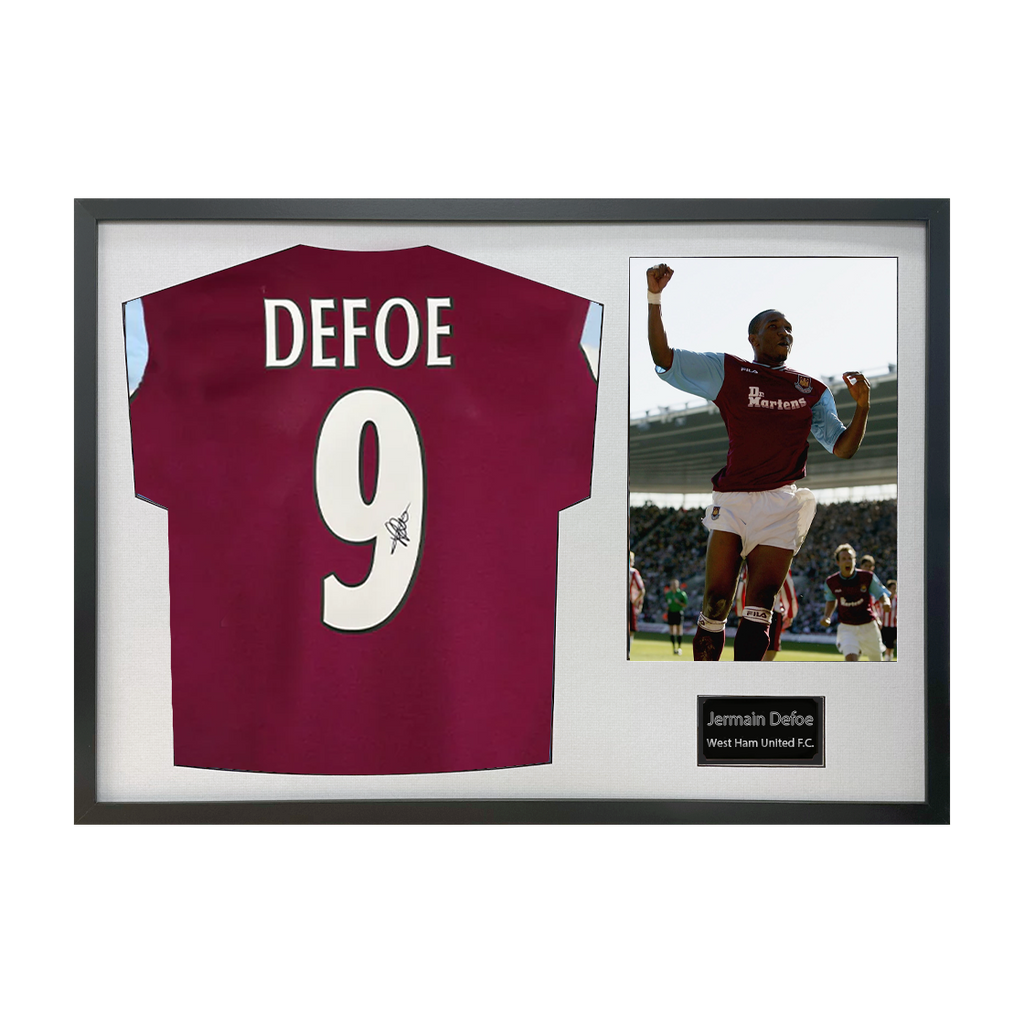 Jermain Defoe Signed West Ham Shirt Classic Frame