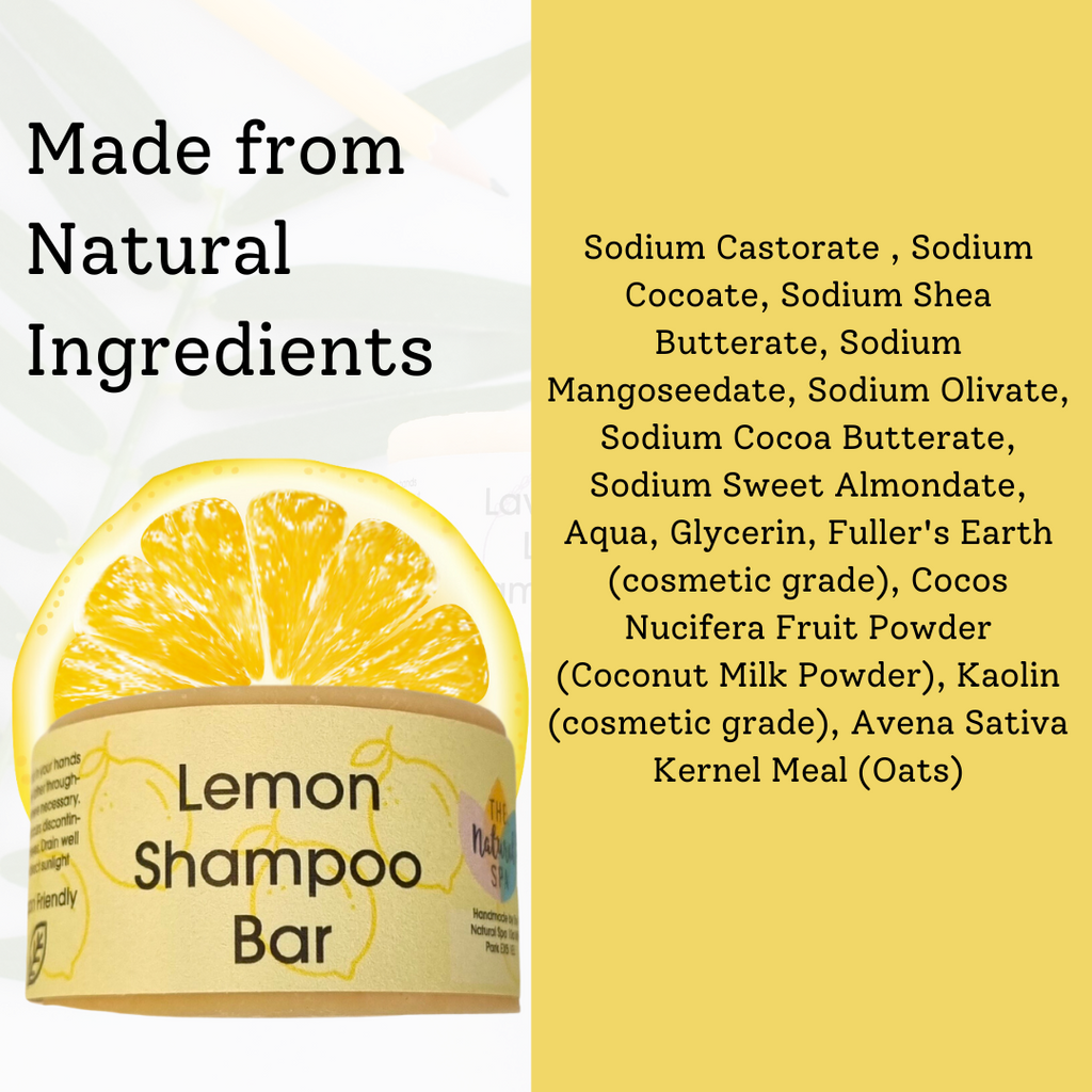 Zitronen Shampoo Bar | Natürliche Haarwäsche für alle Haartypen | Vegane, plastikfreie Haarpflege