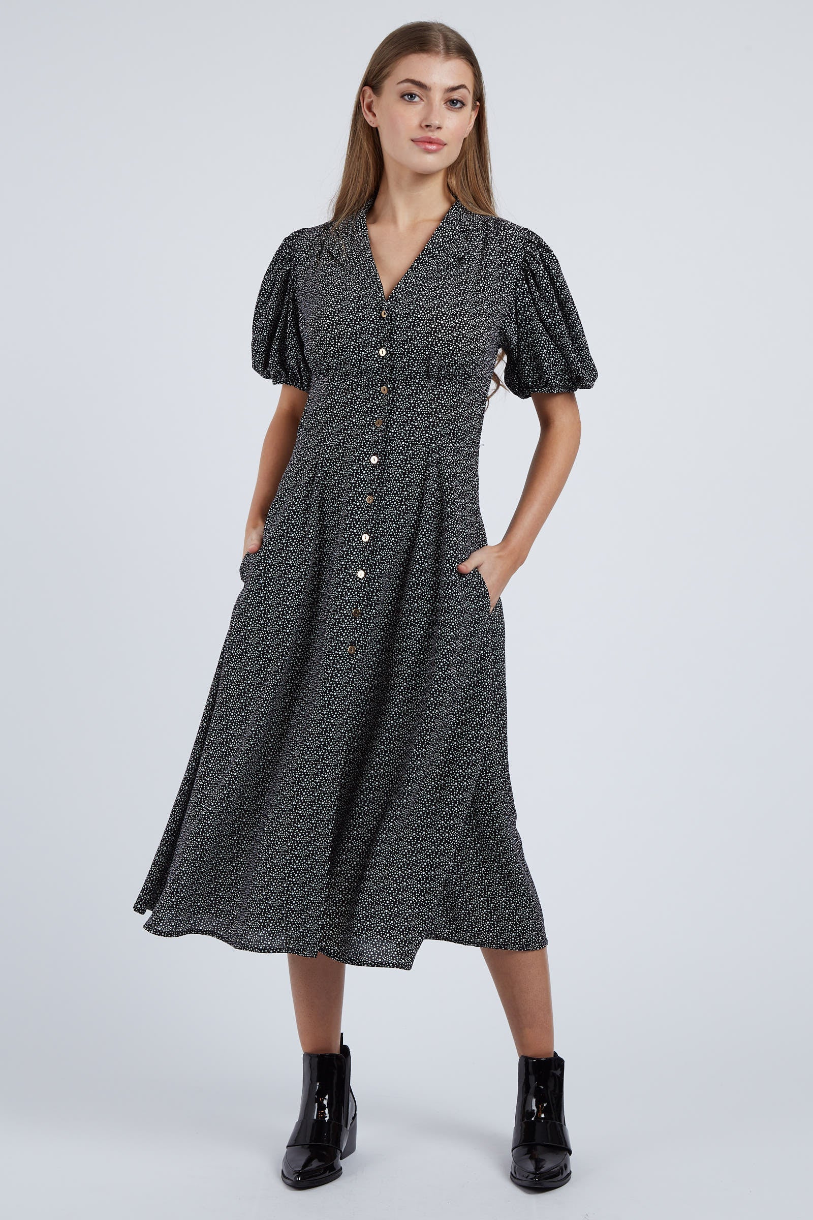 Louche Echo Galaxy Dot Midi Dress
