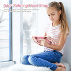 Cute Cat King Kids Shockproof Silicone Tablet Case with Holder & Shoulder Strap & Handle For iPad mini 5 / 4 / 3 / 2 /1(Pink)