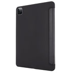 For iPad Pro 12.9 2022 / 2021 / 2020 / 2018 TPU Horizontal Flip Leather Tablet Case with Three-folding Holder(Black)