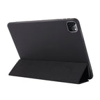 For iPad Pro 12.9 2022 / 2021 / 2020 / 2018 TPU Horizontal Flip Leather Tablet Case with Three-folding Holder(Black)