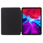 For iPad Pro 12.9 2022 / 2021 / 2020 / 2018 TPU Horizontal Flip Leather Tablet Case with Three-folding Holder(Black)
