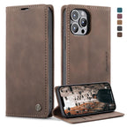 CaseMe-013 Multifunctional Retro Frosted Horizontal Flip Leather Case with Card Slot & Holder & Wallet, For iPhone 13 mini, For iPhone 13, For iPhone 13 Pro, For iPhone 13 Pro Max