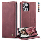 CaseMe-013 Multifunctional Retro Frosted Horizontal Flip Leather Case with Card Slot & Holder & Wallet, For iPhone 13 mini, For iPhone 13, For iPhone 13 Pro, For iPhone 13 Pro Max