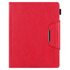 For iPad Pro 12.9 2022 / 2021 / 2020 / 2018 Solid Color Horizontal Flip Leather Tablet Case with Holder & Card Slot & Photo Frame & Wallet(Red)