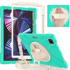 Rotatable Holder Silicone Hybrid PC Tablet Case with Shoulder Strap, For iPad Pro 12.9 2022 / 2021