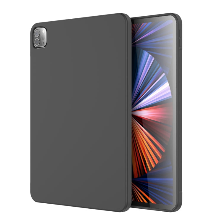 For iPad Pro 12.9 inch 2022 / 2021 / 2020 Mutural Silicone Microfiber Tablet Case(Black)