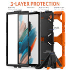 Colorful Silicon + PC Tablet Case, For Samsung Galaxy Tab A8 10.5 2021 X200 / X205