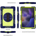 360 Degree Rotation Contrast Color Silicone + PC Tablet Case, For Samsung Galaxy Tab A8 10.5 2021
