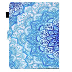 For 7 inch Tablet Electric Pressed TPU Leather Tablet Case(Green Flower)