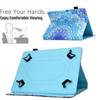 For 10 inch Tablet Electric Pressed TPU Leather Tablet Case(Green Flower)