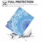 For 10 inch Tablet Electric Pressed TPU Leather Tablet Case(Green Flower)
