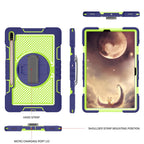 360 Degree Rotation Contrast Color Silicone + PC Tablet Case, For Samsung Galaxy Tab A7 Lite