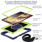 360 Degree Rotation Contrast Color Silicone + PC Tablet Case, For Samsung Galaxy Tab A7 Lite