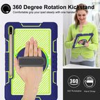 360 Degree Rotation Contrast Color Silicone + PC Tablet Case, For Samsung Galaxy Tab A7 Lite
