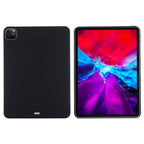 For iPad Pro 12.9 2022 / 2021 / 2020 / 2018 Pure Color Liquid Silicone Shockproof Tablet Case (Black)
