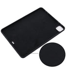 For iPad Pro 12.9 2022 / 2021 / 2020 / 2018 Pure Color Liquid Silicone Shockproof Tablet Case (Black)