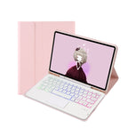 T07B-AS Skin Feel Pen Slot Touch Pad Bluetooth Keyboard Leather Tablet Case, For iPad 9.7 2018&2017 / Pro 9.7 / Air 2, For iPad 10.2 2021&2020&2019/Air 2019/Pro 10.5, For iPad Air 11 2025 / 2024 / Pro 11 2021&2020&2018                                  ...