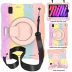 Silicone + PC Full Body Protection Tablet Case With Holder & Strap, For iPad mini 2021, For iPad mini 4 2015/mini 2019, For Samsung Galaxy Tab A 8.0 2019