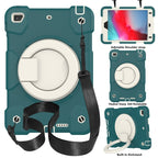 Silicone + PC Full Body Protection Tablet Case With Holder & Strap, For iPad mini 2021, For iPad mini 4 2015/mini 2019, For Samsung Galaxy Tab A 8.0 2019