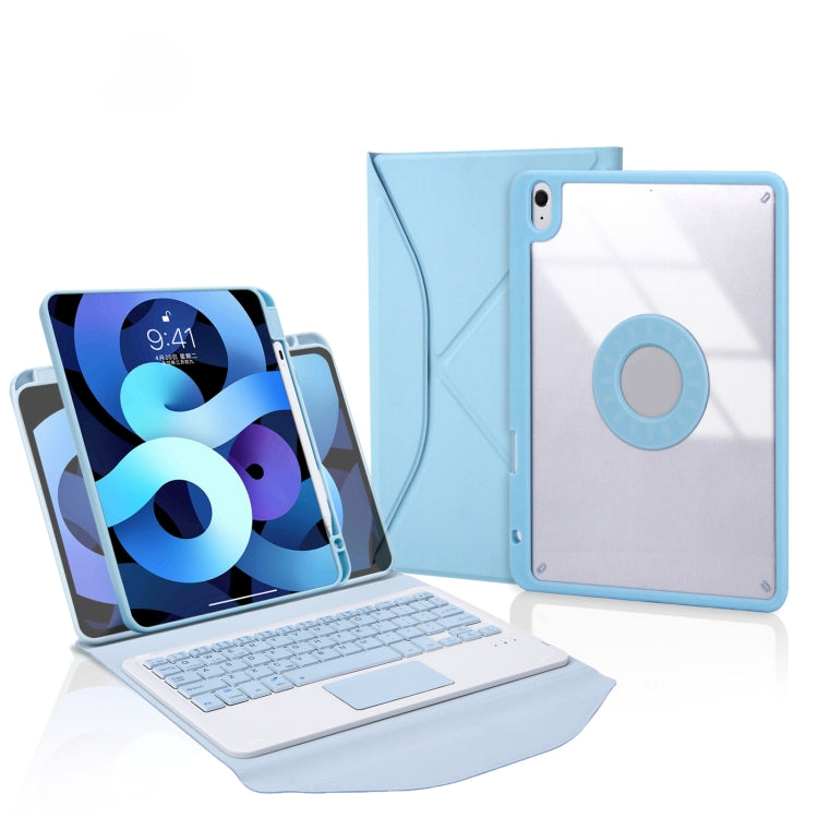 Z11B-A Pen Slot Touchpad Bluetooth Keyboard Leather Tablet Case, For iPad Pro 11 2021/2020/2018, For iPad Air 11 2025 / 2024 / Air 5 / Air 4, For iPad 10.2 2021/2020/2019