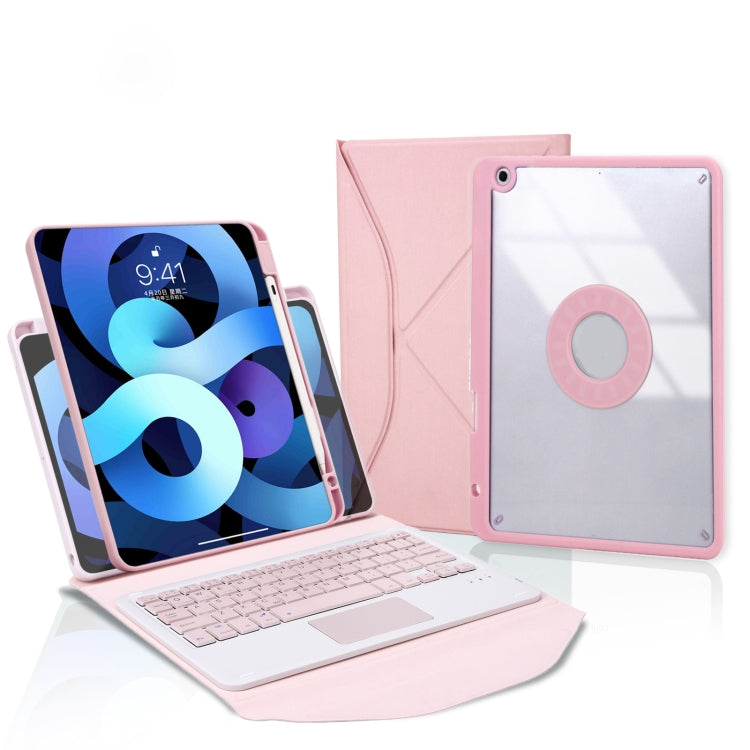 Z11B-A Pen Slot Touchpad Bluetooth Keyboard Leather Tablet Case, For iPad Pro 11 2021/2020/2018, For iPad Air 11 2025 / 2024 / Air 5 / Air 4, For iPad 10.2 2021/2020/2019