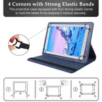 For 10 inch Tablet 360 Degree Rotation Litchi Texture Flip Leather Tablet Case(Blue)