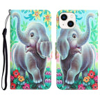 Colored Drawing Leather Phone Case, For iPhone 14 Plus