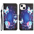Colored Drawing Leather Phone Case, For iPhone 14 Plus
