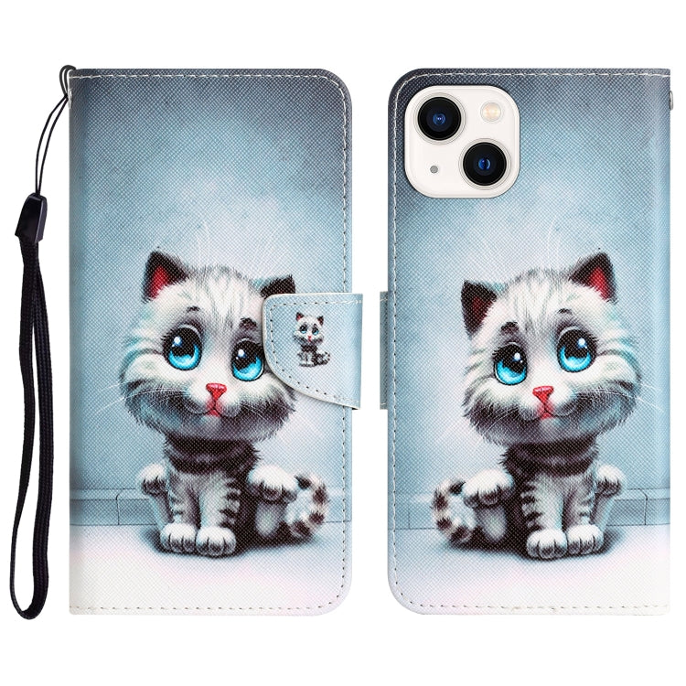 Colored Drawing Leather Phone Case, For iPhone 14 Plus