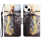 Colored Drawing Leather Phone Case, For iPhone 14 Plus