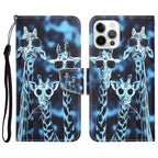Colored Drawing Leather Phone Case, For iPhone 14 Pro Max