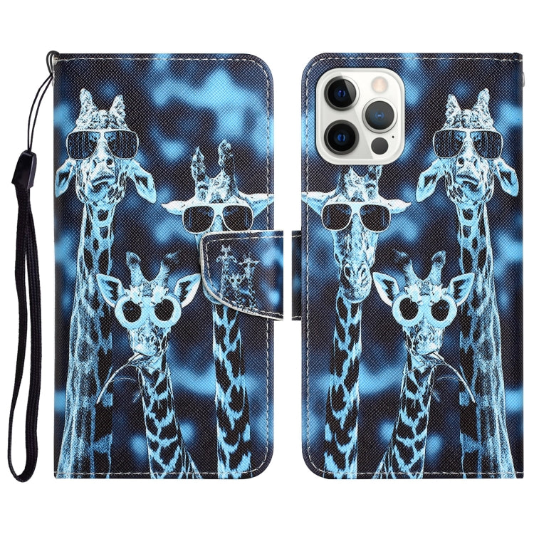 Colored Drawing Leather Phone Case, For iPhone 14 Pro Max