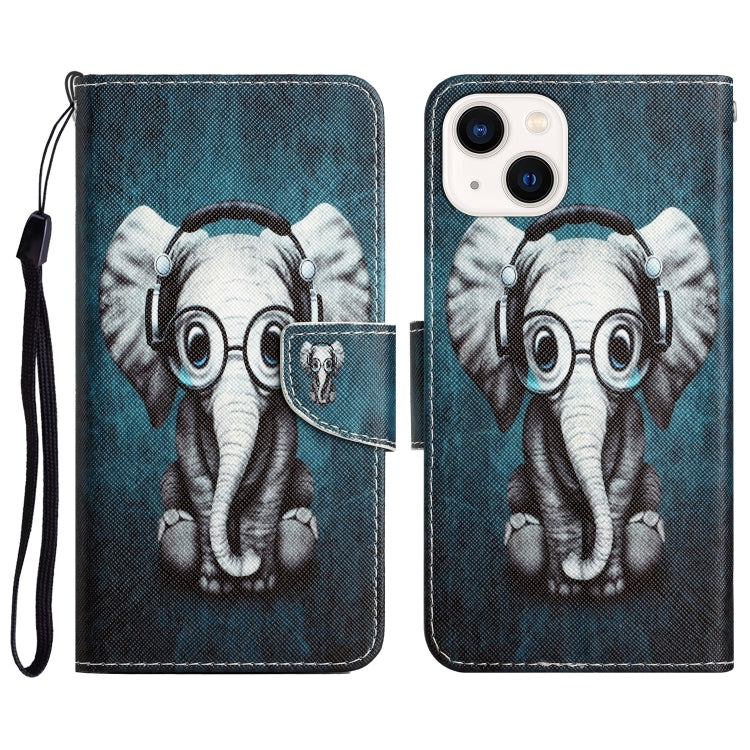 Colored Drawing Leather Phone Case, For iPhone 13