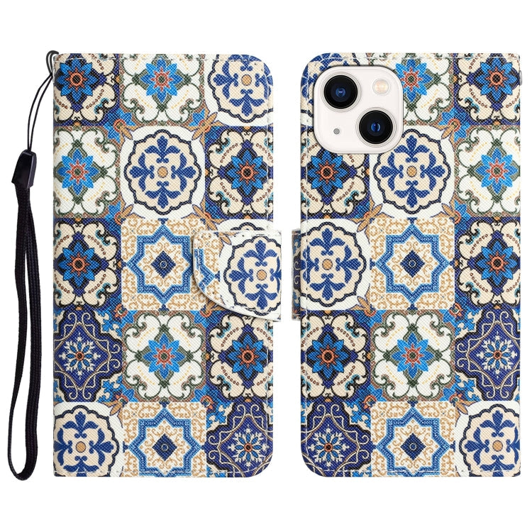 Colored Drawing Leather Phone Case, For iPhone 13