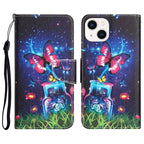 Colored Drawing Leather Phone Case, For iPhone 13 mini