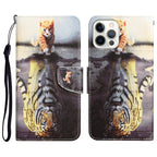 Colored Drawing Leather Phone Case, For iPhone 13 Pro