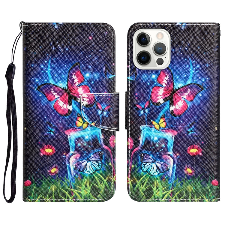 Colored Drawing Leather Phone Case, For iPhone 13 Pro