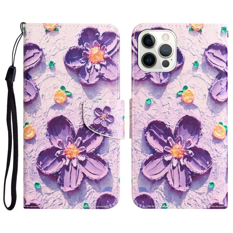 Colored Drawing Leather Phone Case, For iPhone 13 Pro