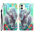 Colored Drawing Leather Phone Case, For iPhone 12 mini